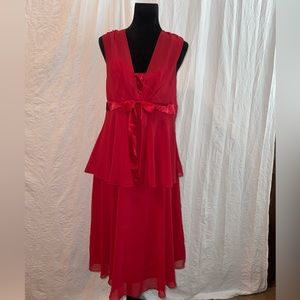 Liz Claiborne Red Cocktail Party Dress